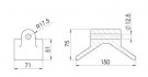 Baugstøtte 150x71mm hull Ø12,5mm  thumbnail