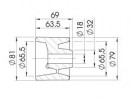 Siderulle Ø81x69mm, til Ø18mm aksel thumbnail