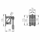 Festebrakett til nesehjul,  Ø48mm 300Kg JS TrailerParts thumbnail