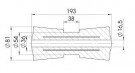 Kjølrulle Ø81x193mm, til Ø16,5mm aksel   thumbnail