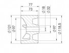 Siderulle Ø121x77mm, til Ø18mm aksel thumbnail