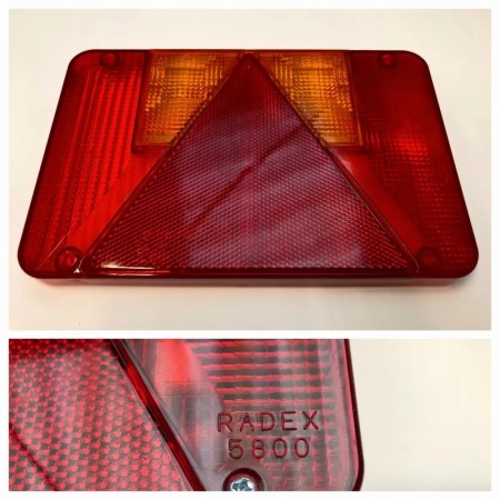 Baklyktglass Radex 5800/5900/5901 DX venstre